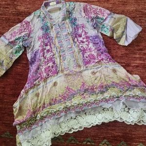 LIKE NEW FARAH TALIB AZIZ CLASSIC KAMEEZ KURTA TOP
